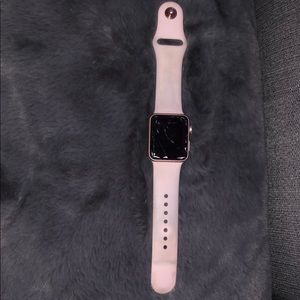 apple watch series 3. cracked but still works